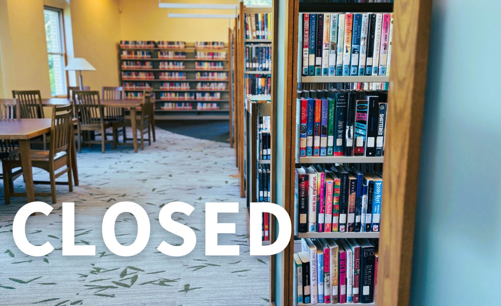 closed over image of library stacks